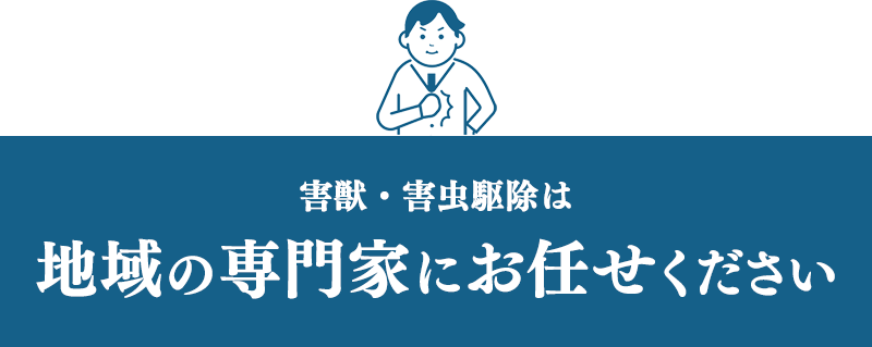 害獣・害虫駆除は地域の専門家にお任せください